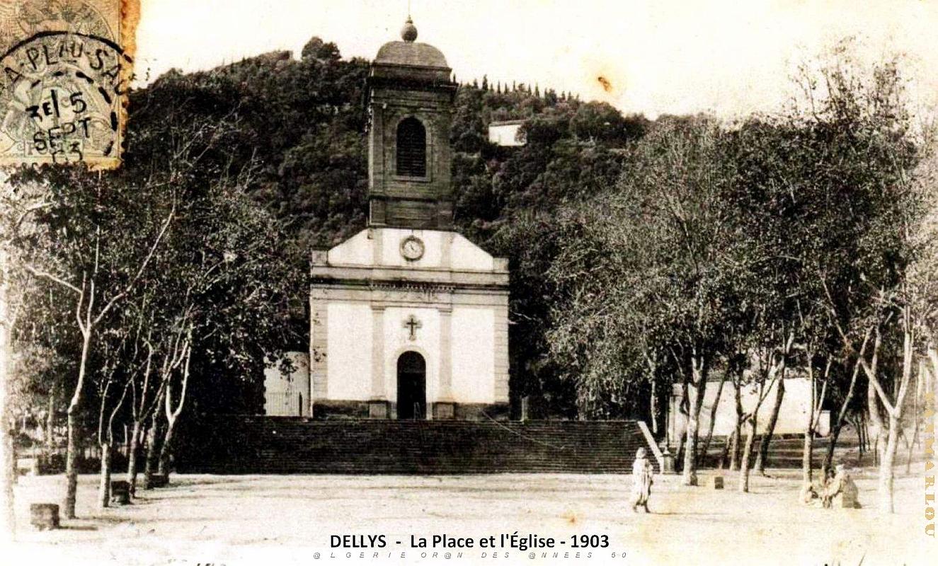 Dellys - Place et Eglise - 1903.jpg